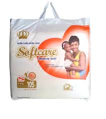 SOFTCARE PAMPERS SIZE 3 BY 3